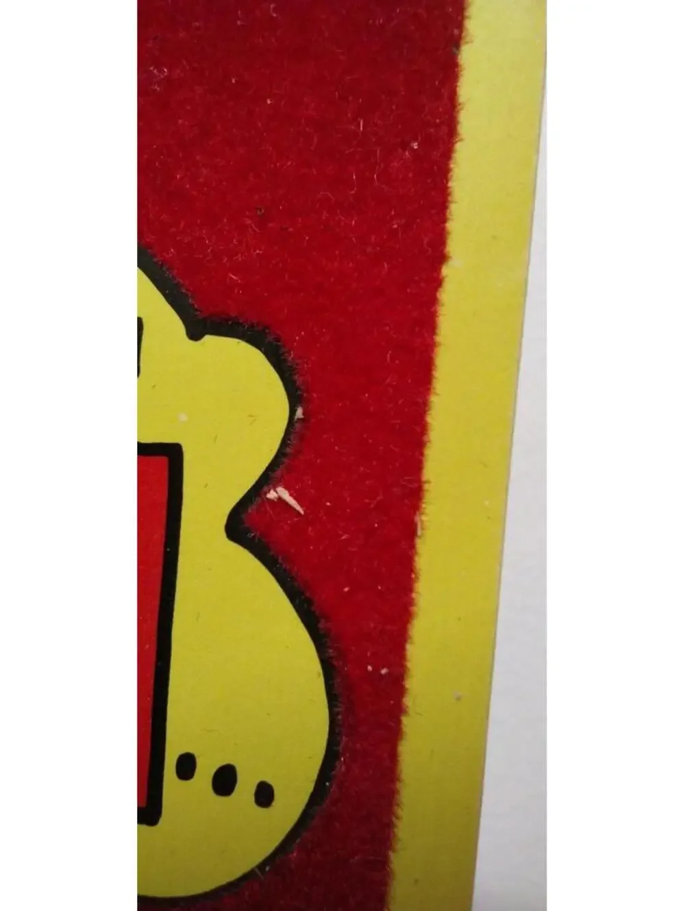 VINTAGE 1960s Hinz Greeting Card Red Flocked HUMOR Funny Face Card MCM Length 9